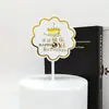 Inserts para Bolo de Aniversário de Celebridade da Internet em Acrílico Decoração Espelhada Refletiva Cartão em Inglês para o Dia das Mães