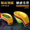 Kaiba Melamina Olla Caliente Vajilla de Restaurante Auto-Servicio Bol de Condimentos Restaurante Comercial Creativo Plástico Imitación Porcelana Cubo Inclinado para Verduras