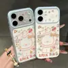 Funda de Teléfono Graffiti Cachorro West Highland para Apple 17ProMax, Alto Valor para Niñas, Diseño de Ventana Grande Huawei Xiaomi