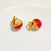 Acessórios DIY dourados de alta cor esmalte bola pequena deslize pequeno pingente de sino do Mickey acessórios para colar pulseira