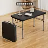 Mesa plegable ligera sin instalación, mesa de comedor portátil para el hogar, mesa rectangular simple de plástico para puesto exterior