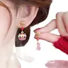 Pendientes de Clip de León Rojo para Mujeres Sin Perforaciones, Nuevo Estilo Popular 2025, Lujo de Alta Gama, Pendientes Únicos de Otoño e Invierno para Mujeres