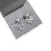 Pendientes de Plata S925 con Aguja de Plata, Hoja de Zirconia, Perla Gris de Cáñamo Genuina para Mujer, con Diseño Único y Estilo Elegante, Nuevo Modelo 2026
