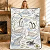 Manta con diseño de mapa de animales transfronterizo, hecha a medida, superventas en Amazon para niños y adultos, manta para pintar y garabatear a mano DIY