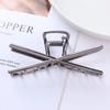 Nuevos accesorios para el cabello europeos y americanos para mujer Amazon venta caliente geométrico metal pinza parte trasera cabeza coleta cabeza bola Tartán pinza para el cabello