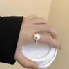 Anillo de Plata de Ley 925 Simple Dulce Fresco Flor Otoño Invierno Nuevo Anillo para Mujer ins Sensación de Alta Gama Anillo de Junta Abierta Ajustable