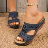 Sandalias Casuales de Moda de Verano 2026 para Mujer de Talla Grande, Cómodas, con Agujeros, Slip-on, Talla Única para la Mayoría