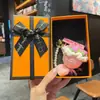 Chaveiro de Flor de Crochê em Buquê, Pingente Criativo e Fofo para Bolsa de Buquê, Presente de Feriado Prático Atacado