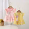 Roupas de Bebê, Macacão Estilo Saia, Macacão de Verão, Macacão para Recém-Nascidos, Estilo Fino, Roupa de Verão para Bebês Meninas, Roupa Estilosa para Exterior