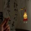 Horquilla luminosa de Año Nuevo lámpara de palacio lámpara cálida antigua horquilla de aleación borla tocado Hanfu linterna accesorios para el cabello de paz al por mayor