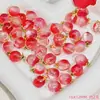 Acessórios de Pingente de Pêssego de Cristal Pulseira DIY Feita à Mão de Pêssego Pulseira Grampo de Cabelo Pequena Joia Pingente Material Acessórios