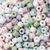 Cadena para teléfono móvil de cuentas cilíndricas color crema de 6 mm con accesorios, acrílico, color sólido, cuentas multicolores, materiales para joyería hecha a mano DIY