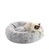 Suministros para Mascotas Más Vendidos Transfronterizos Sueño Profundo Cálido Removible y Lavable Felpa Cucha para Gatos Redonda Suministros de Invierno