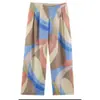 Ropa europea y americana para mujer transfronteriza, top casual a rayas de moda más vendido en AliExpress con detalle de nudo + pantalones de pierna recta