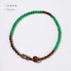 Novo Estilo Chinês Sândalo Verde Bambu Bracelete Círculo Duplo Elegante Estilo Nacional Bracelete Rosário de Madeira Temperamento Retrô Bracelete Versátil Lote