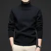 Suéter de cuello alto de punto grueso con lana para hombre, Invierno 2026, para hombres jóvenes y de mediana edad, Ropa para hombre al por mayor
