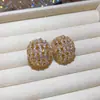 Pendientes de Hilo Dorado con Forma de Panal y Flor de Rosa con Borla de Circonita Pendientes Chapados en Oro Real Pendientes Ligeros de Lujo de Alta Gama para Mujer