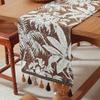 Mantel Jacquard de Algodón y Lino de Alta Gama Estilo Pastoral Americano Cubierta de Bandera de Mesa para Restaurante Sala de Estar Tapete a Prueba de Polvo Venta al por Mayor y al por Menor
