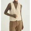 Capa interior de chaqueta de plumas para mujer, chaleco ligero y cálido para usar en capas, chaleco ajustado de cuello en V para usar por dentro