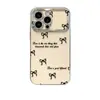 Cordón Negro con Lazo Adecuado para Funda de Teléfono Apple 16 13 Pro Max Galvanizado 15 Ventana Grande Xiaomi 14 Silicona 17