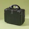 Estuche de Maquillaje ABS de 17 pulgadas con Impresión de Logo, Maleta Pequeña de 16 pulgadas, Almacenamiento de Gran Capacidad, Bolso de Mano Portátil
