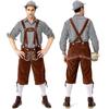 Pinse Amazon Ropa Tradicional Alemana para Hombre Oktoberfest Camisa a Cuadros Tirantes Bordados con Capucha Set