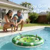 Jogo de Golfe Aquático Inflável de PVC Flutuador de Piscina para Brincadeiras Aquáticas Infantis Festa Interativa com Poker Flutuante