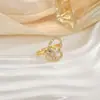 Anillo Giratorio de Nicho Personalizado para Mujer con Circonita Microincrustada, Elegante y Fresco, Sensación de Alta Gama, Joyería Versátil de Anillo Redondo con Diamantes Completos