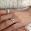 Anillo Minimalista Smiley Estilo Fresco para Mujer ins Letras en Inglés Apertura de Pan Anillo Ajustable 2023 Nuevo