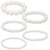 Joias Populares Europeias e Americanas Transfronteiriças, Pulseiras de Design Simples de Nicho, Elegantes Pulseiras de Pérolas Multicamadas