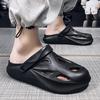 Nuevos Zapatos Croc Sandalias y Pantuflas Baotou de Verano para Hombre con Suela Gruesa para Exterior de Doble Propósito Casuales Perezosos Zapatos de Playa