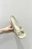 Primer Encuentro Jifa Estilo Francés Punta Cuadrada Cómodas Moño Punta Abierta Cuña Sandalias Romanas Estilo Dulce Pantuflas Mujer Verano