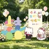 Conjunto Completo de Decoraciones y Adornos para Fiesta de Compromiso de Hello Kitty, Pared de Fondo Ceremonial de Alta Gama Configuración Kt
