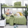 Juego de Sábanas Ajustables de Algodón Puro de Tres Piezas para Dormitorio Estudiantil en Camas Litera, Juego de Ropa de Cama de Seis Piezas de Color Sólido para Camas Individuales, Modelo Especial de Sábana Ajustable