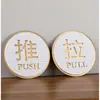 Señales de Puerta Corredera de Acrílico en Stock, Señales de Advertencia para Hotel sin Taladro, Pegatinas de Pared para Puerta Corredera Izquierda-Derecha de Vidrio