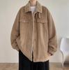 Abrigo de lana de cordero para hombre, invierno, forro polar, acolchado, pelo, uno de lana de cordero, acolchado de algodón, chaqueta 2024, nuevo, solapa, abrigo acolchado de algodón, moda