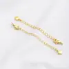 Retención de Color Fuerte Paquete Oro Real 18K Corazón de Melocotón Flor Corazón Yema de Flor Gota de Agua Cadena de Cola Cadena de Extensión para Pulsera Collar DIY Accesorios de Joyería