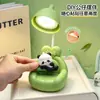 Regalo para Estudiante Panda Luz de Noche Recargable por USB Lámpara de Mesa Pequeña Plegable Portátil Iluminación Luz de Noche para Estudiar Adorno
