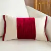 Decoraciones de Año Nuevo para el Año del Caballo, Cojín para Sofá de Dormitorio y Mirador con Relleno, Funda de Almohada Estilo Chino Nuevo, Rojo con un Toque de Lujo