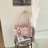2026 Bolso Tote Grande de Nuevo Estilo Coreano para Mujer, Bolso de Hombro Versátil y de Moda con Colgante de Oso Lindo, Adecuado para Viajar al Trabajo y Llevar Cosas