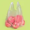 Sacolas plásticas de compras grandes personalizadas, transparentes, com 16 micras de espessura, com logotipo personalizado, adequadas para feiras e supermercados