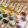 Original Nueva Moda Versátil Chapado en Oro Ámbar Esmalte Colorido Calabaza Cadena para Suéter Lujo Ligero Gama Alta Collar Largo para Mujer