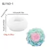 Molde de silicona de rosa tridimensional 3D con hojas, molde para pastel de mousse y pastel de luna de grado alimenticio, vela perfumada DIY