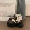 Botas Martin con puntera de concha para mujer 2026 nuevo otoño e invierno mostrar pies pequeño aumento de altura suela gruesa botines tubo de lana calcetines con peluche botas