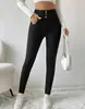 Leggings térmicas elásticas de cintura alta estilo europeu e americano mais vendidas da Amazon para mulheres, modeladoras e que alongam as pernas, adequadas para usar como peça externa.