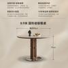 Mesa Redonda de Pizarra de Madera Maciza Zhenrong para Hogar Apartamento Pequeño Diseño Moderno Sencillo Nueva Mesa de Comedor y Sillas de Pizarra Travertino