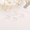Gancho para oreja chapado en plata, gancho para oreja dorado en forma de U, pendientes hechos a mano, material semiacabado, accesorios de joyería para bricolaje