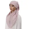 Chapéu Turbante Elástico de Cor Sólida Transfronteiriço, Chapéu Pulôver Moderno e Versátil, Chapéu Aviador com Padrão de Onda Curva, Chapéu para Cobrir a Cabeça