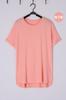 2019 versão coreana de verão feminino de modal solto em torno do pescoço ondulação manga curta T-shirt tamanho longo uma geração de cabelo