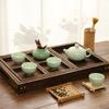 Bandeja de té de madera maciza para uso doméstico estilo japonés para preparar té en la estufa, Bandeja para frutas secas, Bandeja para dulces de Año Nuevo, Bandeja para refrigerios, Bandeja de té estilo chino